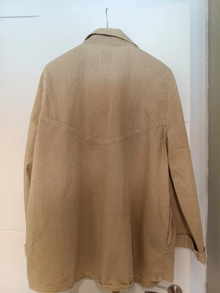 Chaqueta Zara Sobrecamisa beige Talla L over size