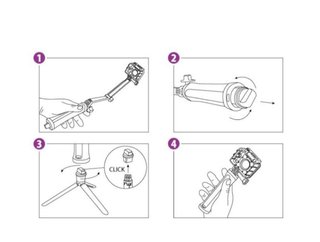 Supporto/asta Forever 3 in 1 per action cam