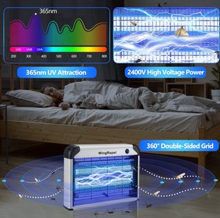 Lámpara Antimosquitos UV Matamoscas Eléctrico