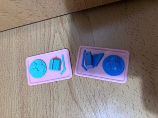 2 Bandejas Juguete Comida Rosa y Azul