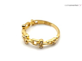 sortija oro 18k con circonita