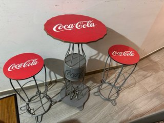 Mesa y 2 Taburetes Coca-Cola