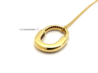 cadena oro 18k con piedra con circonita 22cm