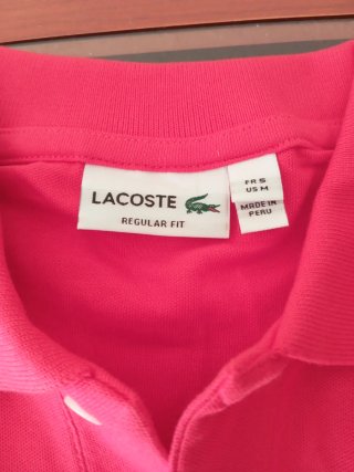 Camiseta Lacoste Rosa Talla M. Rojo coral