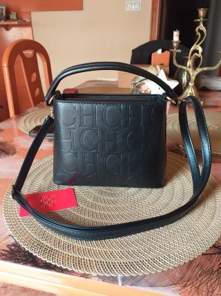 Bolso Carolina Herrera CH Negro Dorado