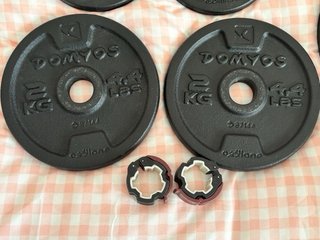 Set de pesas y barra Decathlon