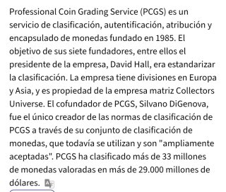 Medalla PCGS 30 Aniversario 2016