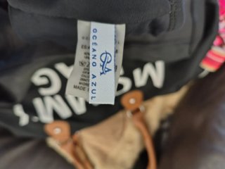 Top bikini negro halter drapeado talla 46