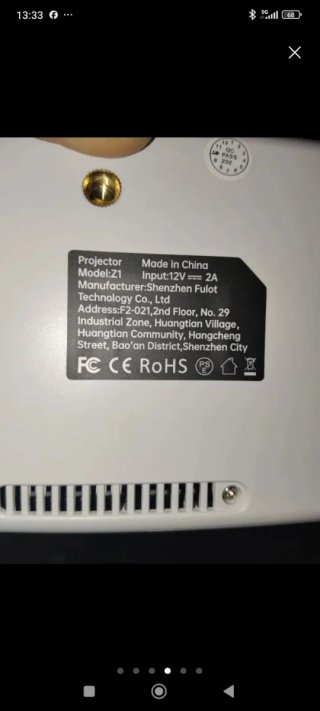 Mini proyector LED blanco