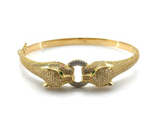 pulsera oro 18k con piedra con circonita
