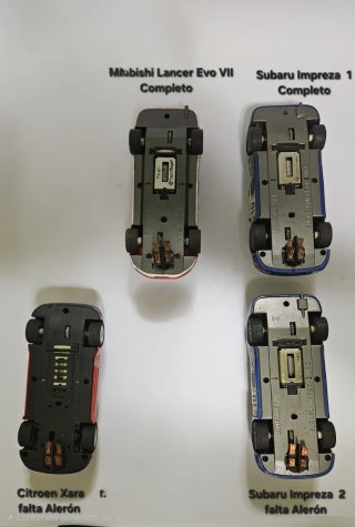 Lote 4 coches Scalextric Rally