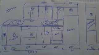 Muebles de cocina blancos seminuevos.