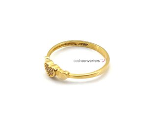 alianza oro 18k con piedra con circonita