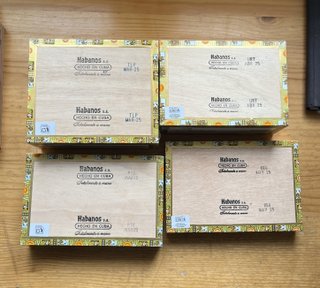 4 Cajas Madera, vacias, de Puros Romeo y Julieta