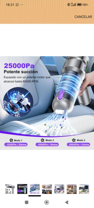 Aspirador de mano USB potente nuevo a estrenar
