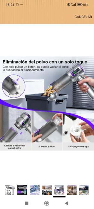 Aspirador de mano USB potente nuevo a estrenar