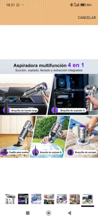 Aspirador de mano USB potente nuevo a estrenar