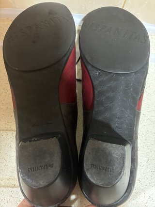 Zapatos Hispanitas Talla 41 Marrón y Rojo