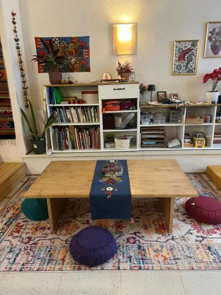 Mesa de centro de madera maciza