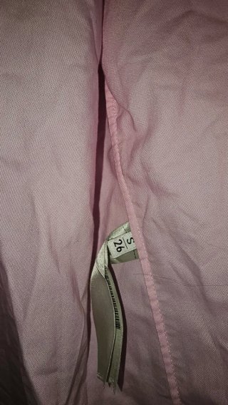 Camisa Uterqüe rosa corte ancho