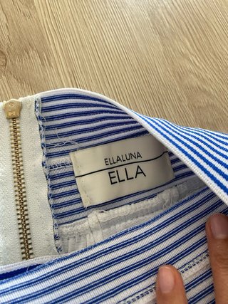 Falda Ella Luna azul con rayas