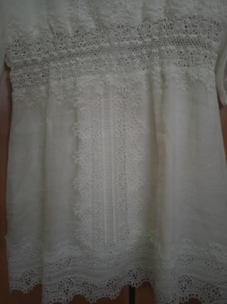 Vestido blanco ZARA con encaje