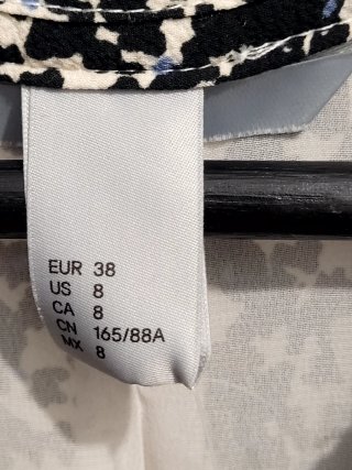 Vestido estampado blanco y negro