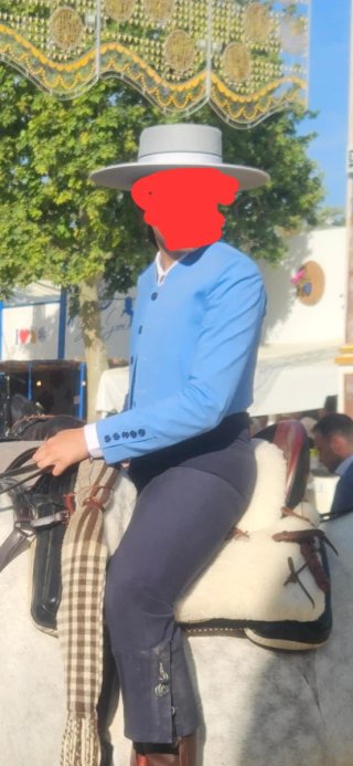 Traje de corto equino Talla 14 azul