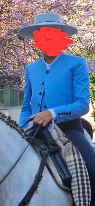 Traje de corto equino Talla 14 azul