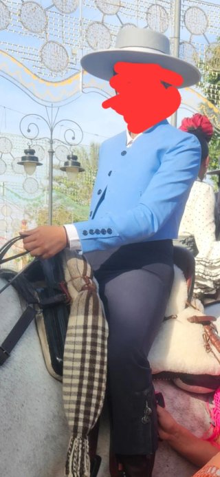 Traje de corto equino Talla 14 azul