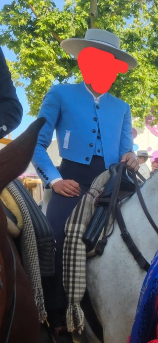 Traje de corto equino Talla 14 azul