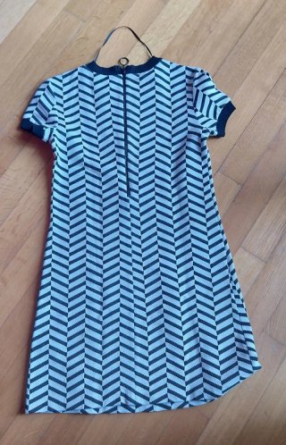 Abito Vintage Fantasia Zigzag - Taglia XS