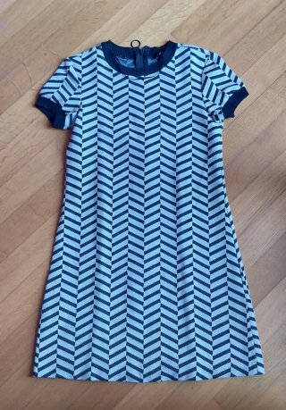 Abito Vintage Fantasia Zigzag - Taglia XS