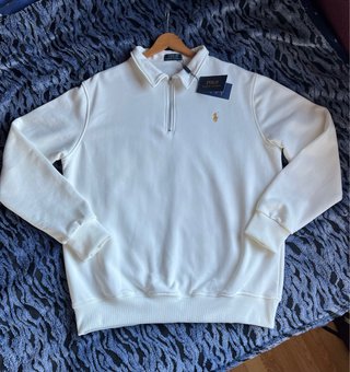Jersey Polo Ralph Lauren media cremallera blanco