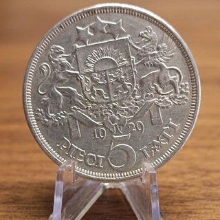 Colección Plata 5 Lati Letonia (1929 • 1931 ,1932)