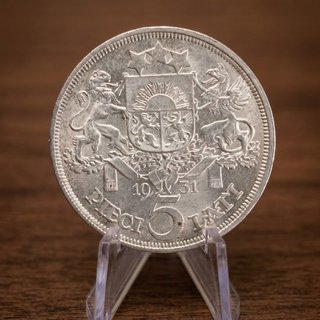 Colección Plata 5 Lati Letonia (1929 • 1931 ,1932)