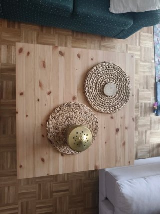 Mesa Centro Madera Hemmes Ikea Marrón/Blanco