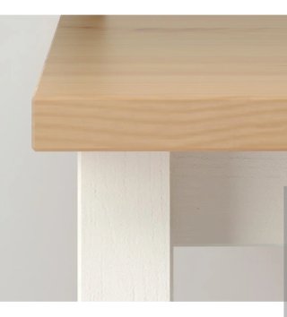Mesa Centro Madera Hemmes Ikea Marrón/Blanco