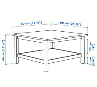Mesa Centro Madera Hemmes Ikea Marrón/Blanco