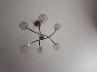 Lámpara de techo salón-comedor cromada