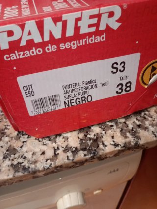 Zapatos de seguridad Panter S3 Talla 38