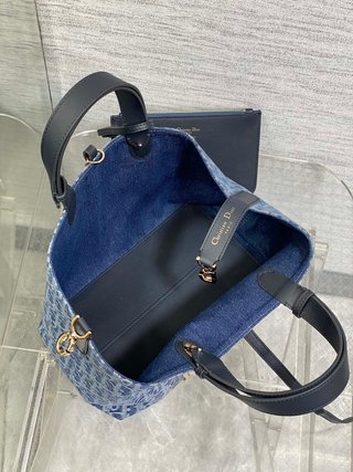 Bolso Dior Toujours Azul y Dorado