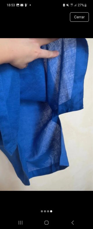 Blusa lino El Corte Inglés azul
