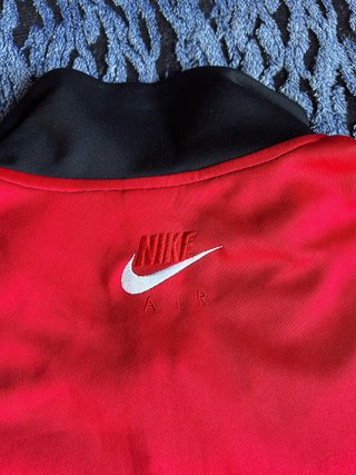 Sudadera Nike Air media cremallera roja