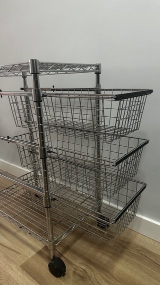 Carrito Auxiliar Cocina con Ruedas