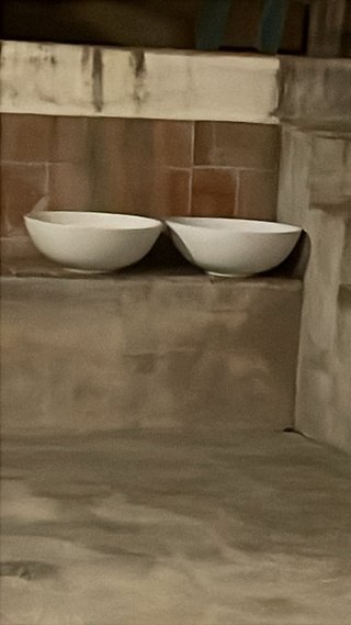 2 Cuencos Blancos Baño