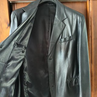 Chaqueta de auténtica piel negra