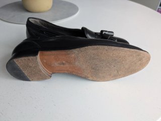 Mocasines Balenciaga Piel Negra Borlas