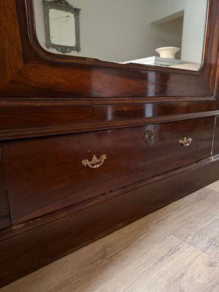 Armario antiguo espejo madera 180-200 años