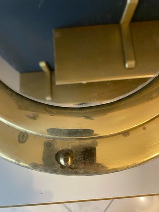 Specchio oblò vintage ottone